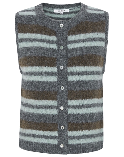 Soft Rebels - SRCamilla Vest Striped - Puritan